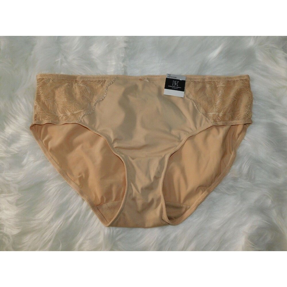 INC Women's Hipster Panties Beige Size 1X Panty New